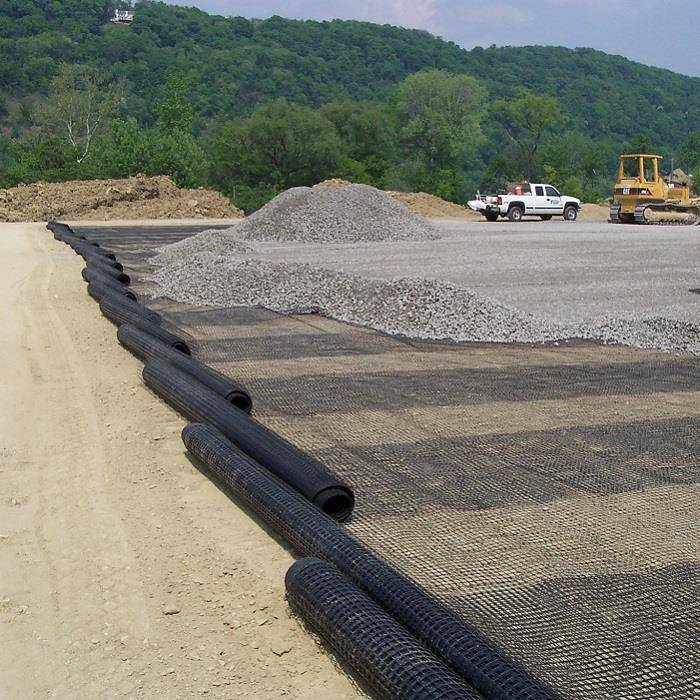 Geogrid Biaksial Digunakan untuk Stabilisasi Tanah Dasar Jalan/Lereng