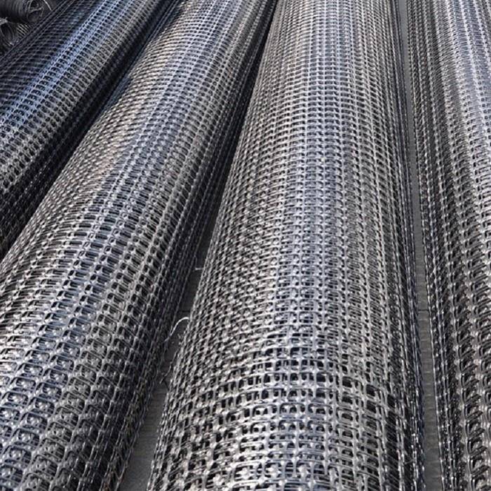 Geogrid Plastik Biaxial Polypropylene PP untuk Perlindungan Lereng Dinding