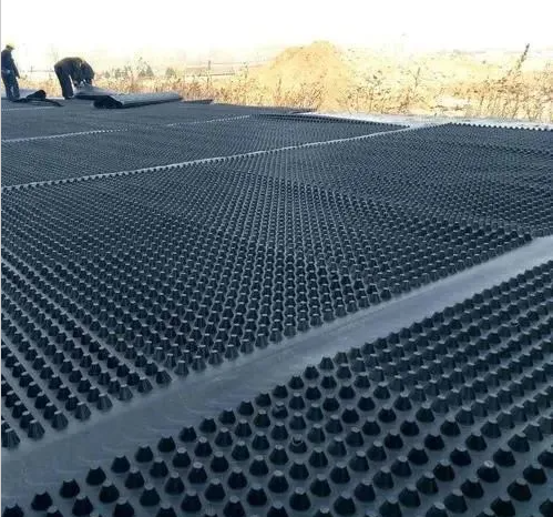 Papan Lembar Drainase HDPE Plastik Lesung Pipi 10mm untuk Taman Atap